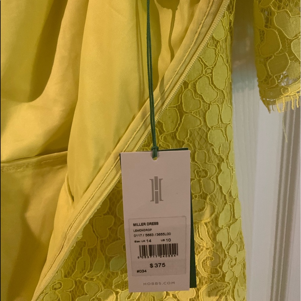 NWT Hobbs London Lemondrop Lace Sheath Dress - Picture 3 of 5